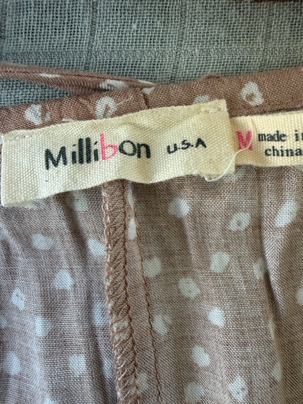 Millibon Dusty Rose Polka Dot Tiered Midi Dress EUC - Picture 2 of 5